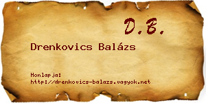 Drenkovics Balázs névjegykártya
